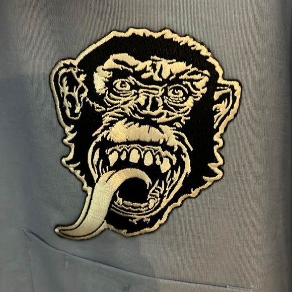 Red Cap Gas Monkey button down work shirt! - Picture 3 of 6